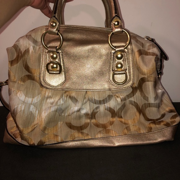 Coach Gold Satchel Bag - Picture 4 of 7